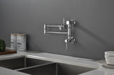 Wall mounted Filler Faucet, Modern Brass Filler Two-Attachment Wall Mount Folding Kitchen W2287P184402