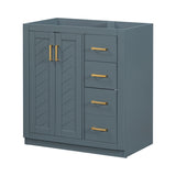 ZNTS 30'' Bathroom without Sink,Solid Wood Frame Bathroom Storage Cabinet Only, Freestanding WF316212AAC