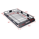 Rooftop Cargo Carrier BasketMotoring Roof RackTop Mount Roof Rack 64black steel W46540103