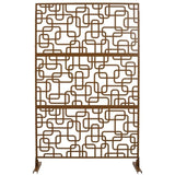 Outdoor & Indoor Privacy Metal Privacy 76" H48" W, Freestanding Decorative Privacy W465P193254