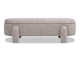 Hugo 49" Oval Fully Upholstered Storage Bench, Boucle B2719P238469