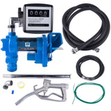 ZNTS 12V 20GPM Portable Fuel Transfer Pump Gasoline + Oil Meter for Gas Diesel Blue 39279177