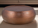 CT501 Modern Contemporary Round Aluminum material 32" Coffee Table, Farmhouse Table with Glossy Hand B009P298417