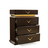 Modern Style 4-Drawer Chest Made with Wood in Brown B009P155283