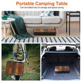 Foldable Camping Table Collapsible Picnic Aluminum Alloy Grill Stand 66LBS Max Load Height 31951334