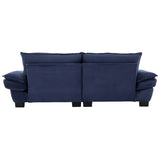 Corduroy Sofa Sleeper Couch Loveseat Sofa with Pillows Comfy Upholstered Deep Seat Sofa for W676P184142