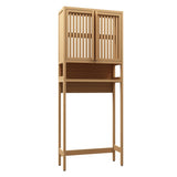 Toilet storage rack, independent bathroom, laundry room, space saving, natural color W2207P147171