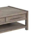 50 inch Coffee Table, No Assembly Required, White Oak Finish B108P163864