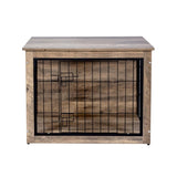 Dog Crate Furniture , Wooden Dog Crate with Double Doors, Dog Furniture, Indoor Dog Kennel, W331P225793