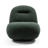 Larger Luxury Modern Swivel Accent Chair, Tight Back Ice Flower Velvet Sofa Chair, Minimalist Style W2664P256527