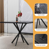 Square Table, Mid Century Modern Square Table for 4-6 Person, Coffee Table for Kitchen W578P242962