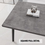 55.12-70.87" expandable rectangular dining table that can accommodate 4-6 people, equipped with 4 PU 15291236