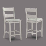 Rustic Farmhouse 5-Pc Counter Height Dining Set Square Table Wood Top Bottom Display Shelf Linen B011P186071