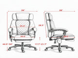 Massage Office Chair, 400lbs Capacity Desk Chair with Heat, Adjustable Headrest, Reclining & 72886249