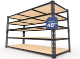48"W Garage Shelving Unit 5 Tier Adjustable Storage Shelves 2700lbs Metal Shelf Rack for Basement 64183452