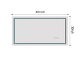 40x30 Inch LED Bathroom Mirror with Frontlit and Backlit, Wall Mounted Vanity Mirror with Smart 64837400