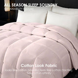 Pink plus-size comforter for all seasons, perfect for cozy bedrooms, luxurious hotel rooms, single, 22702472