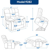 ZNTS Lift Recliner Chair Heat Massage Dual Motor Infinite Position Up to 350 LBS Large Electric Power W1803P244622