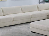 Living Room Furniture Armless Chair Beige Wide-Welt Corduroy 1pc Armless Chair Soft Cushion Wood B011P182988