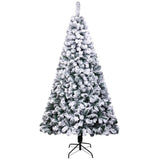 ZNTS 7ft Pvc Flocking Christmas Tree 1300 Branches Spread Out Naturally Tree 21315190