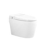 ZNTS Smart Toilet Bidet Combo with Foot Sensor Open Cover/Seat, Self-Cleaning Nozzle, Heated Seat, Night W1219P243771