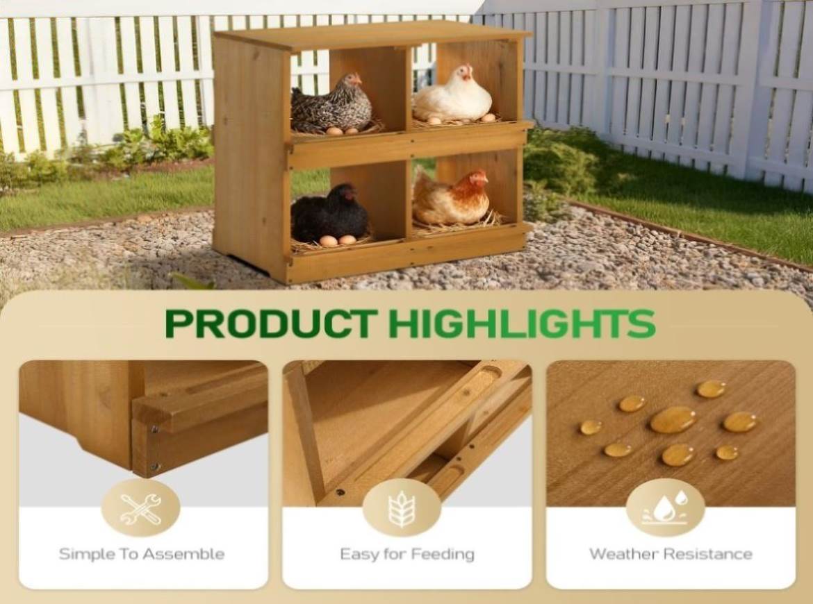 Small Nesting Box Nesting Boxes for Chickens, Wooden Chicken Nesting Box, Laying Eggs Ne ...