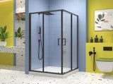 Sliding shower door, with 1/4" tempered glass, 34.625 in. x 72 in. Frame Neo-Angle Pivot Shower W2122P225441