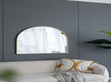 33" x 31" Arched Decorative Accent Mirror with Iron Gold Frame, Wall Deor for Bathroom, Bedroom, W2078124338