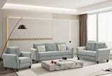 Fashionable living room sofa for 3 people, gray fabric W1927113300