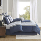 Cal King 8 Piece Embroidered Comforter Set B03594956