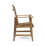 Outdoor Weather Resistant Acacia Wood Adirondack Dining Chairs , Natural Finish 64844.00