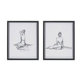 Sketch 2-piece Framed Glass and Matted Wall Art Set B03598880