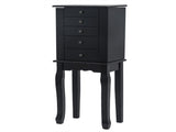 Standing Jewelry Armoire with Mirror, 5 Drawers & 6 Necklace Hooks, Jewelry Cabinet Chest with Top 54277669
