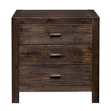 Wood Nightstand End Side Table with 3 Drawer for Living Room, Bedroom 00311955
