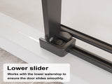 48.in W x 72.in H Frameless Shower Single Sliding, 1/4 inch Thick Clear Tempered Glass Shower W3048P469329