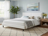 Simple Modern White Plush Soft Bed Comfortable Backrest Bedroom Bed,Queen N769P292572K