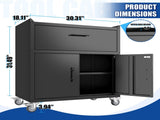 2 Door 1 Drawer Tools for Garage, Lockable Garage Storage, Locking Metal Storage 17815795