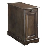 Modern Transitional Design 1pc Side Table / Storage Cabinet Gray Color USB Outlet B011P191197