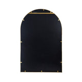 24" x 36" Arched Accent Mirror with Gold Metal Frame for Bathroom, Bedroom, Entryway Wall W2078124337