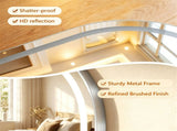 32x20" Oval LED Backlit Bathroom Mirror, 3 Color Temperatures Stepless Dimmable Vanity Mirror, 26607326