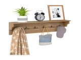 Wall Mount Coat Rack with Shelf - 31.5"x5.5"x8", 6 Hooks & 110LBS Capacity 23101539