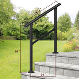 Hand Rails for Outdoor Steps, 2-3 Step Handrail 2 Pack T3210P298172
