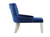 Varian Blue Fabric & Antique Platinum Finish Side Chair B2726P380828