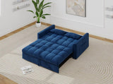 Corduroy Double Sleeper Sofa With Pull-Out Bed, 2 Pillows & Side Storage Pocket 87519745