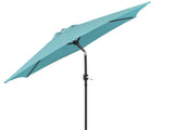 9ft Patio Umbrella, Outdoor Market Umbrella with Push Button Tilt, Crank Handle, 6 Sturdy Iron Ribs, 63147882