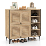 Entry shoe cabinet with adjustable shelf and flip door 12036977