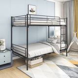 Twin over Twin Bunk Bed, Metal Frame with Ladder W84034154