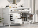 36" Bathroom Vanity with Sink, Freestanding Bathroom Cabinet with Ceramic Basin, Flip Drawer, N725P356064K
