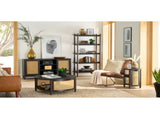 Springwood Caning Side Table, Charcoal Finish 52639082