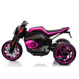 ZNTS 12V Three-wheel Ride On Motorcycle, Kids Electric Motorbike with Horns, LED Lights, Gift for Kids W2181P196001